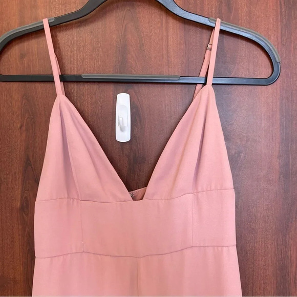 FAME AND PARTNERS Pink Jumpsuit Spaghetti Strap Flowy - Picture 4 of 9